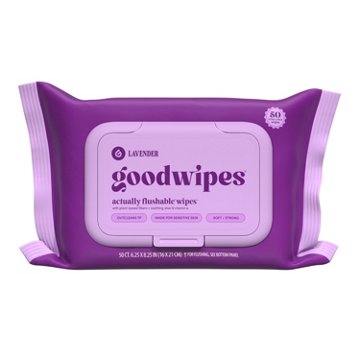 Goodwipes XL Flushable Wipes - Lavender, 50 ct