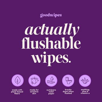 Goodwipes XL Flushable Wipes - Lavender, 50 ct