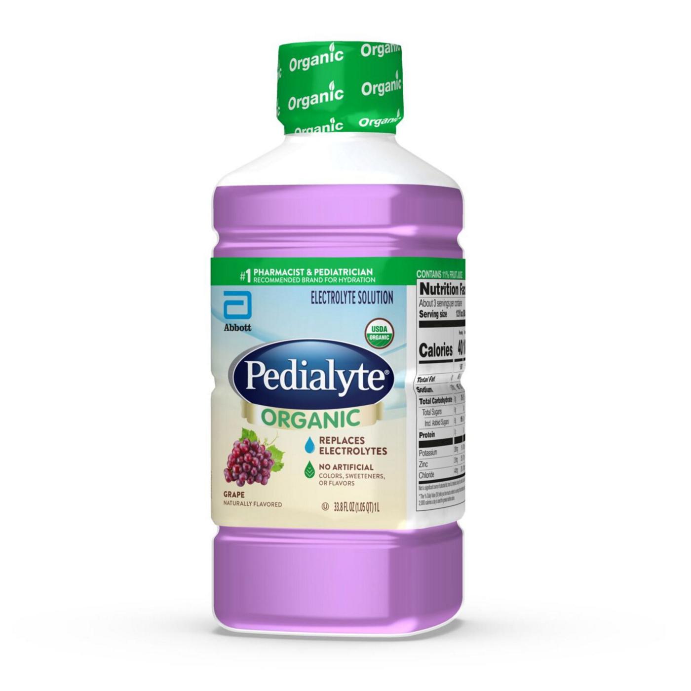 Pedialyte Organic Electrolyte Solution - Grape; image 2 of 9
