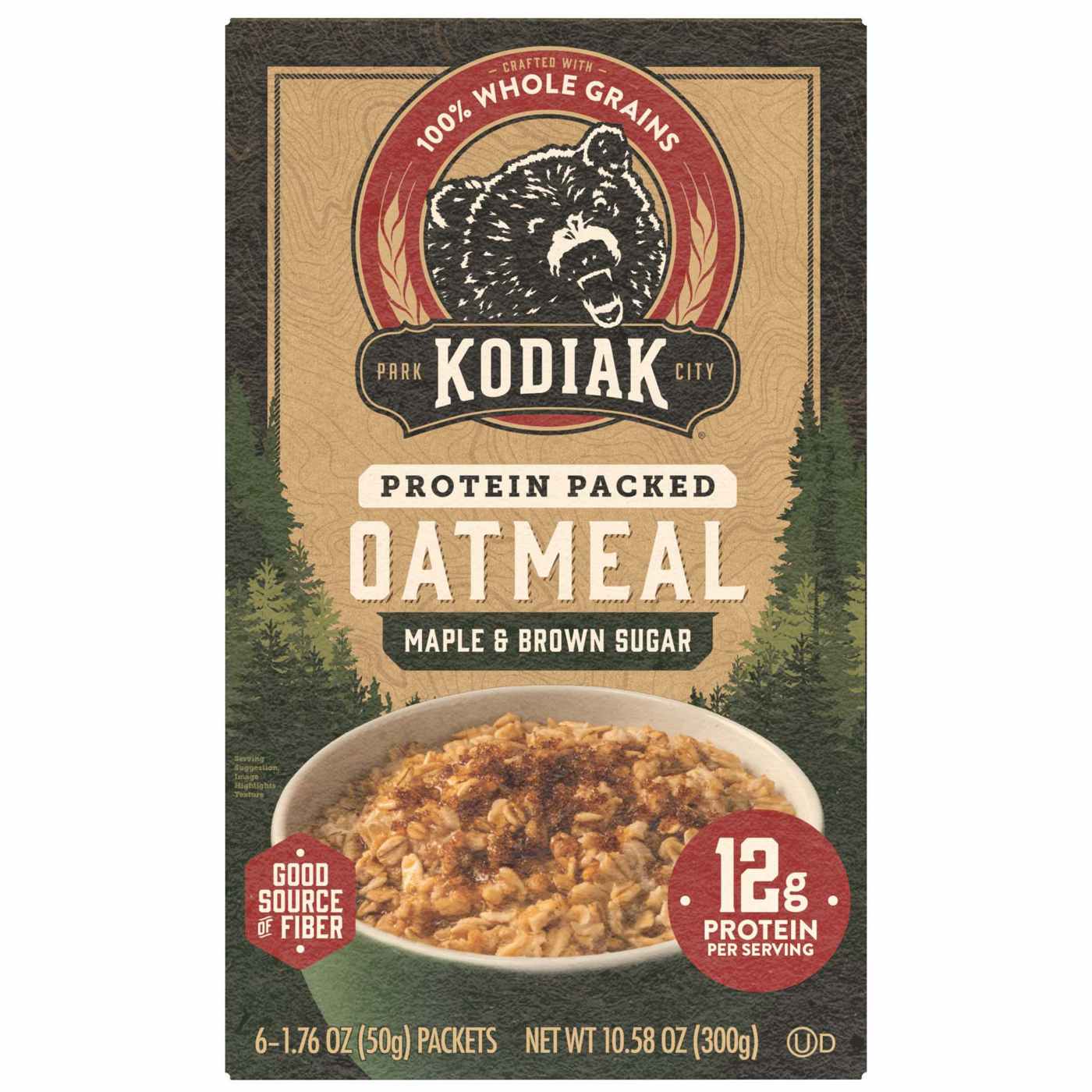 Kodiak 12g Protein Instant Oatmeal - Maple & Brown Sugar; image 1 of 4