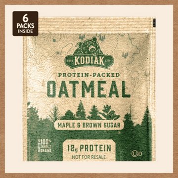 Kodiak 12g Protein Instant Oatmeal - Maple & Brown Sugar, 6 ct
