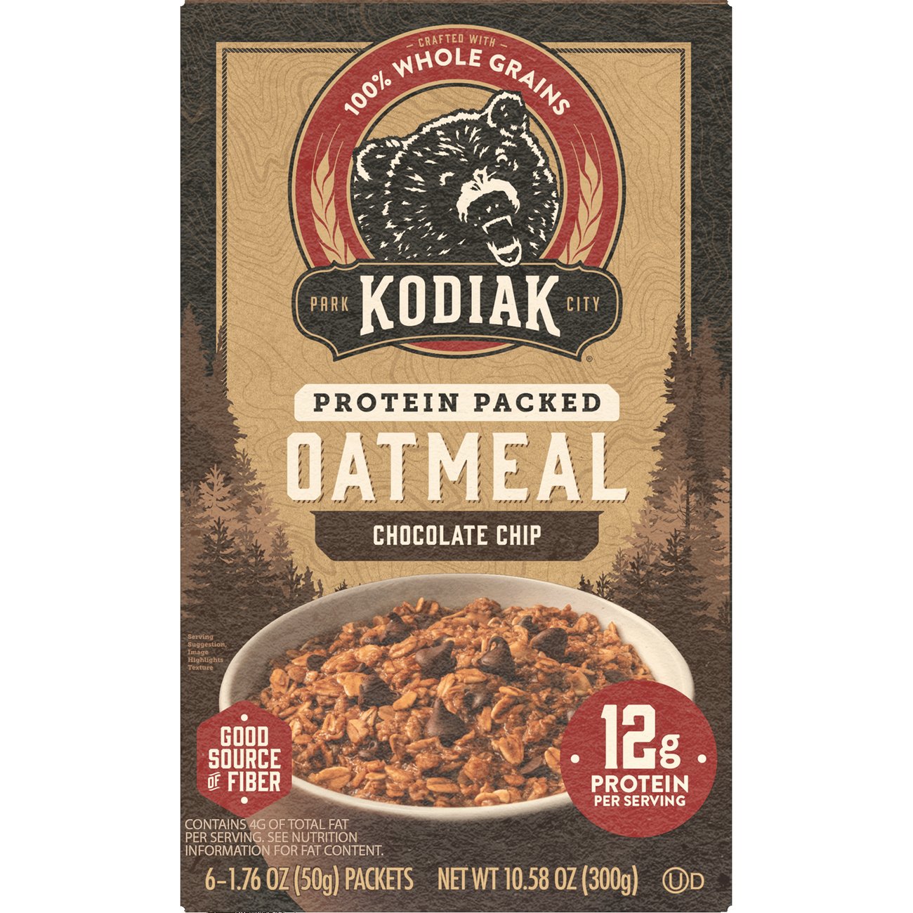 Kodiak 12g Protein Instant Oatmeal Chocolate Chip Shop Oatmeal