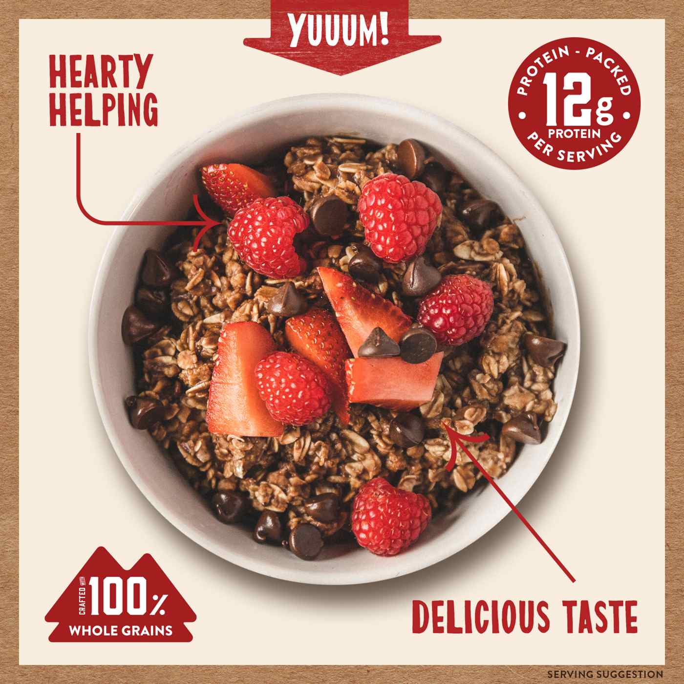 Kodiak 12g Protein Instant Oatmeal - Chocolate Chip; image 3 of 4