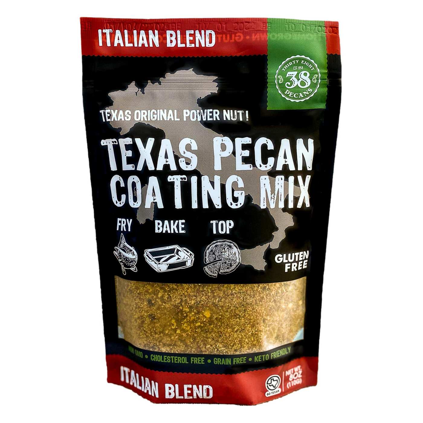 38 Pecans Texas Pecan Italian Blend Coating Mix; image 1 of 2