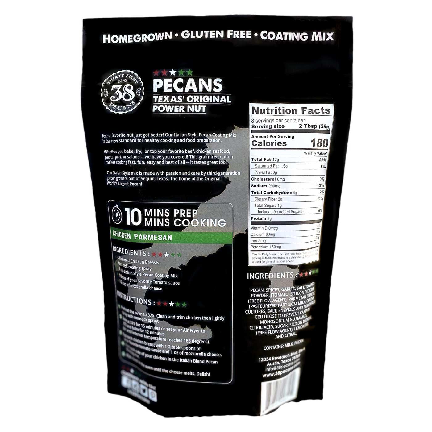 38 Pecans Texas Pecan Italian Blend Coating Mix; image 2 of 2