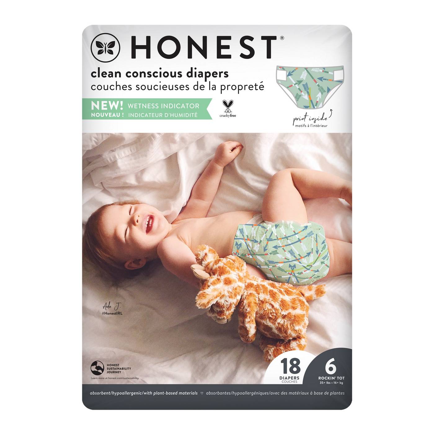The Honest Company Clean Conscious Diapers Size 6, This Way that Way Print Shop Diapers at HEB