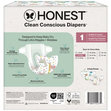 The Honest Company Clean Conscious Diapers - Size 1, 2 Print Pack