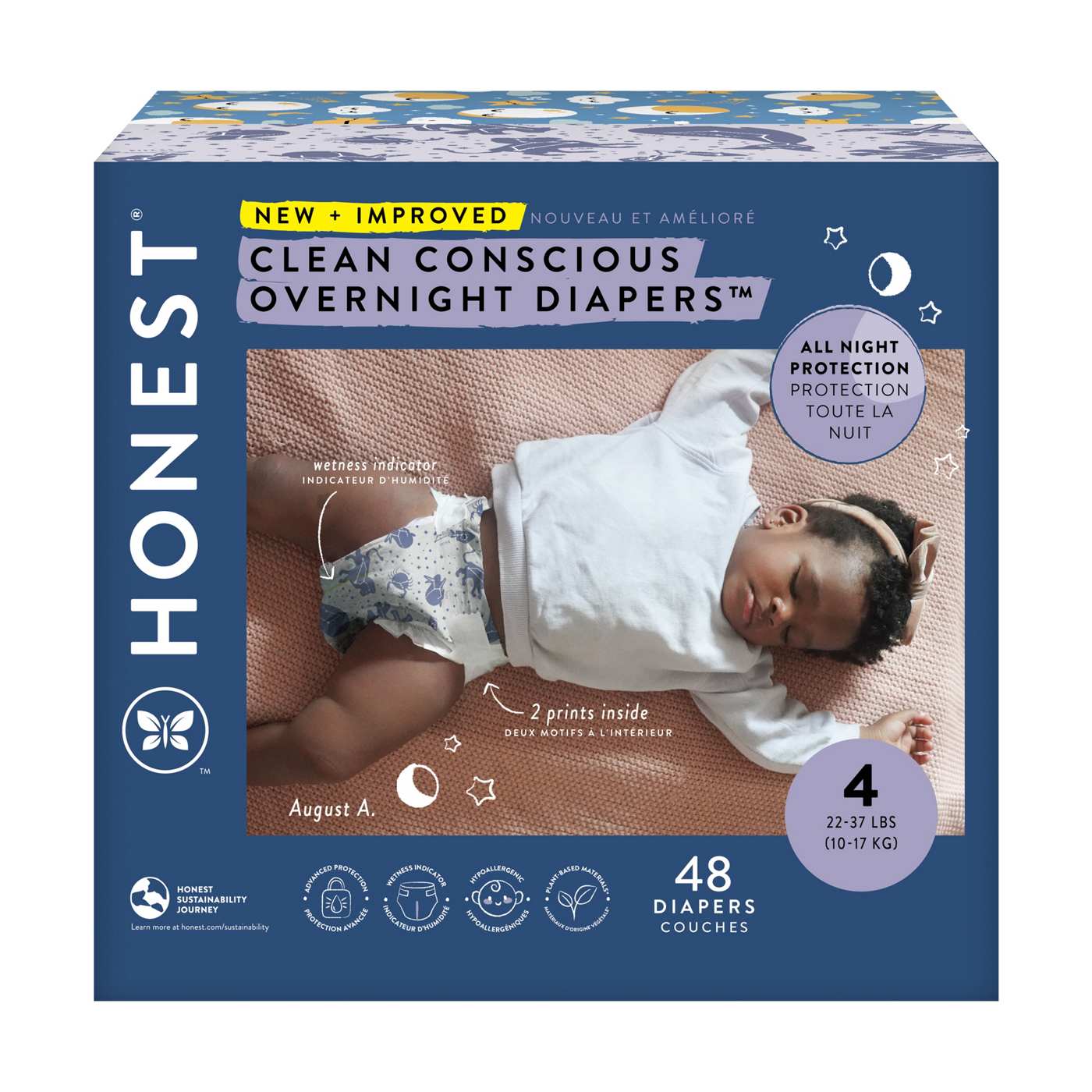 The Honest Company Overnight Diapers - Size 4; image 1 of 2
