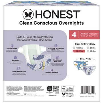 The Honest Company Overnight Diapers - Size 4
