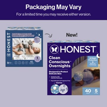 The Honest Company Overnight Sleepy Sheep Diapers - Size 5