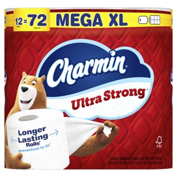 Charmin Ultra Strong Toilet Paper, 12 Mega XL Rolls