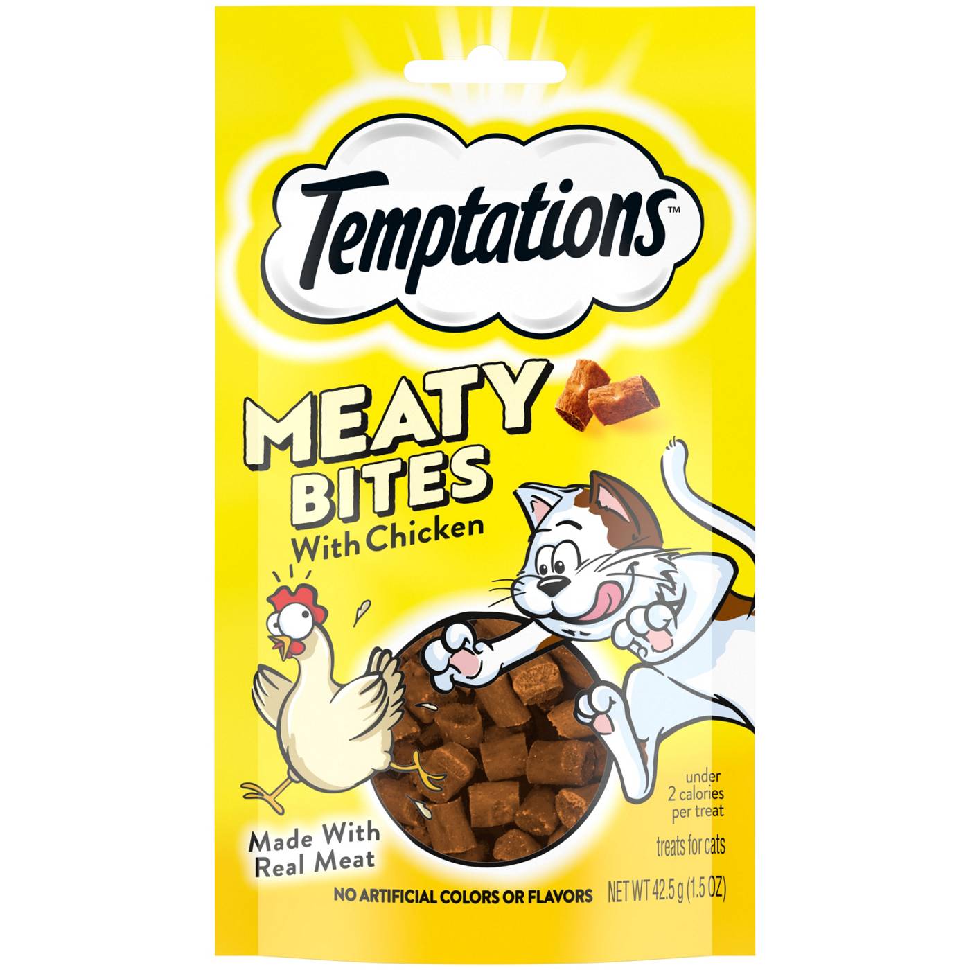 Temptations Meaty Bites Soft and Savory Cat Treats Chicken Flavor; image 1 of 5