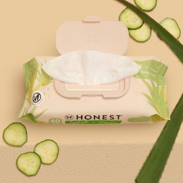 The Honest Company Hydrate & Cleanse Plant Based Wipes - Aloe & Cucumber