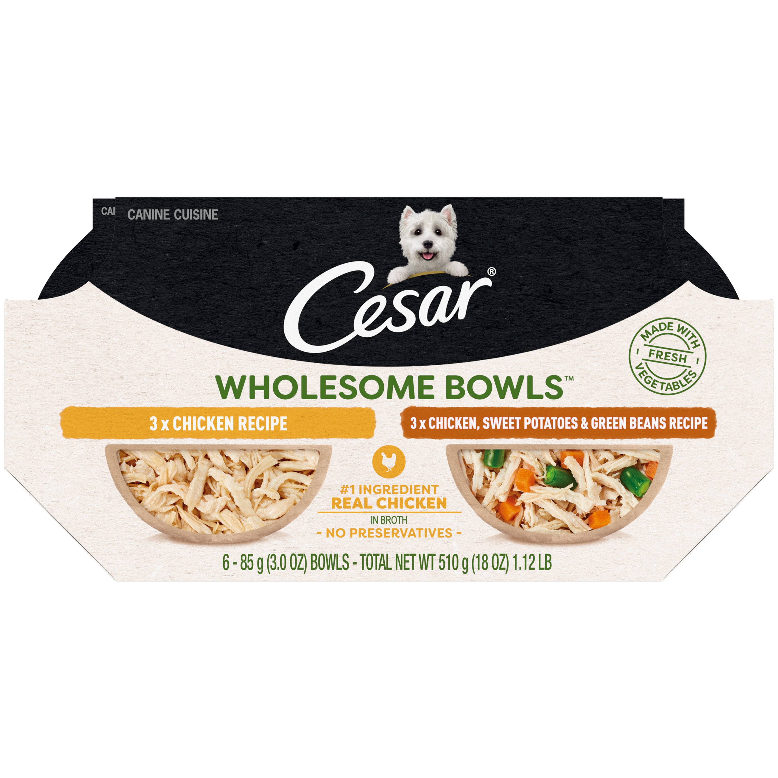 what are the ingredients in cesar dog food