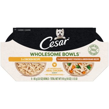 Cesar Wholesome Bowls Adult Wet Dog Food Chicken Recipe - Chicken Sweet Potatoes & Green Beans Recipe
