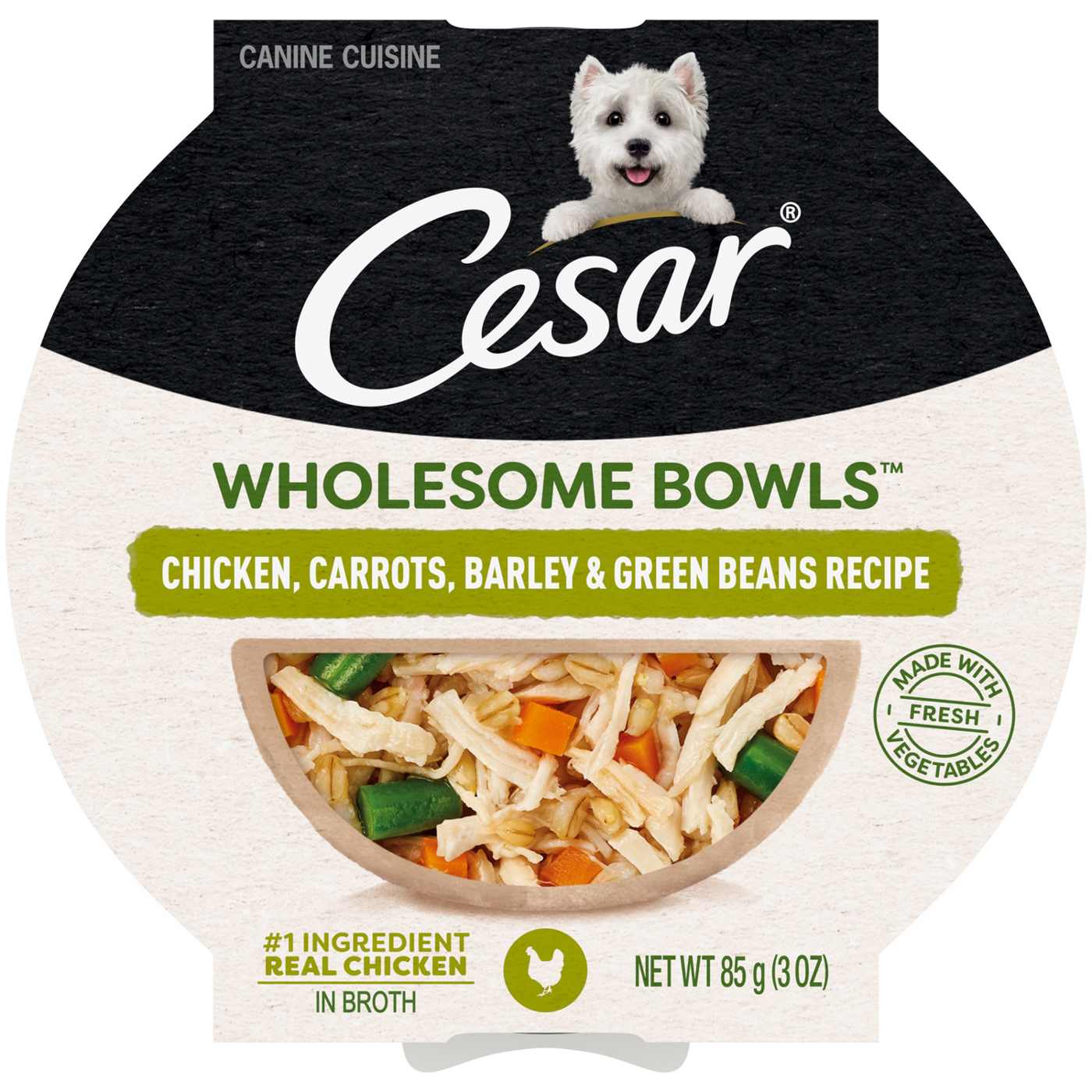 Cesar Wholesome Bowls Chicken, Carrots, Barley & Green Beans Wet Dog Food; image 1 of 4