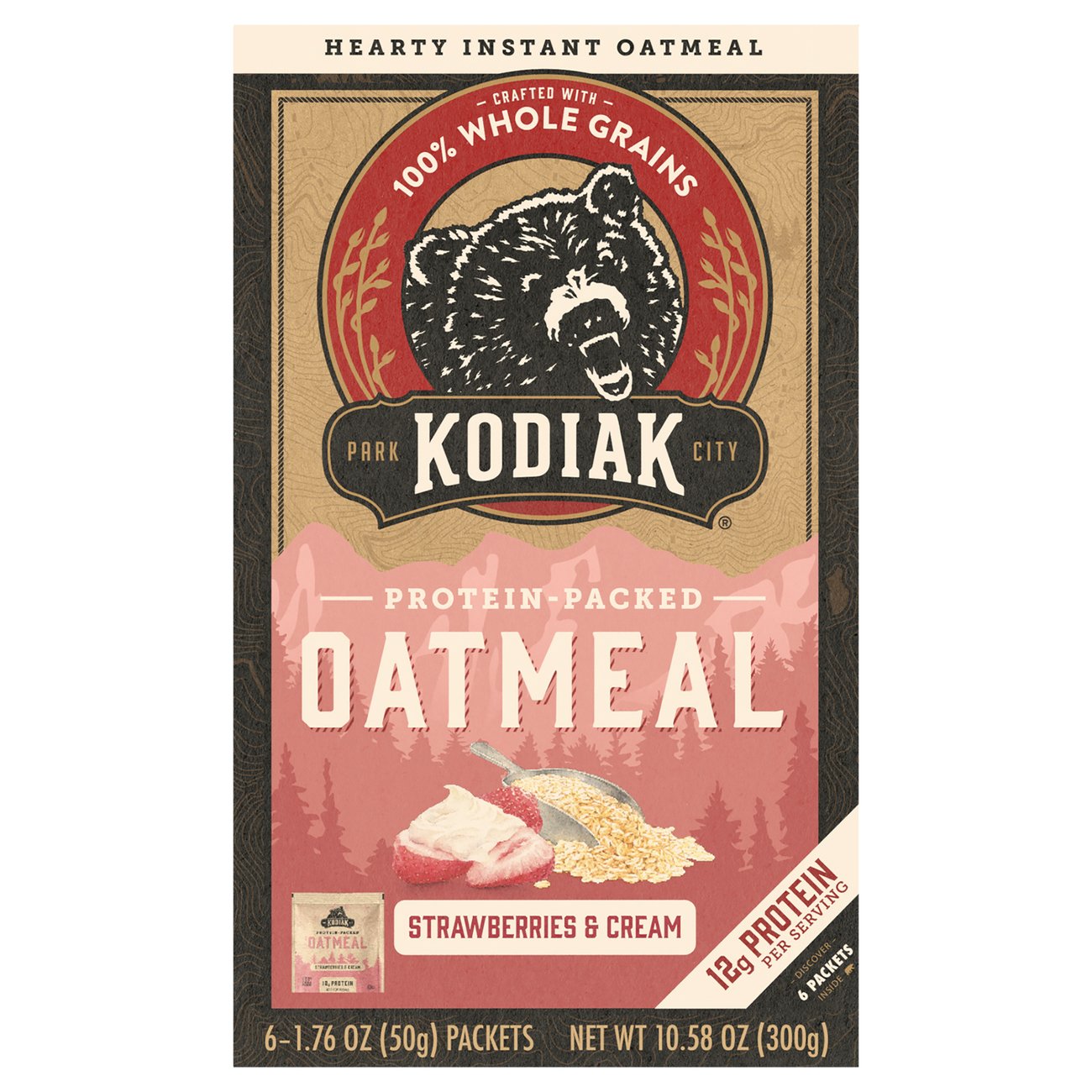 Kodiak 12g Protein Instant Oatmeal - Strawberries & Cream - Shop ...