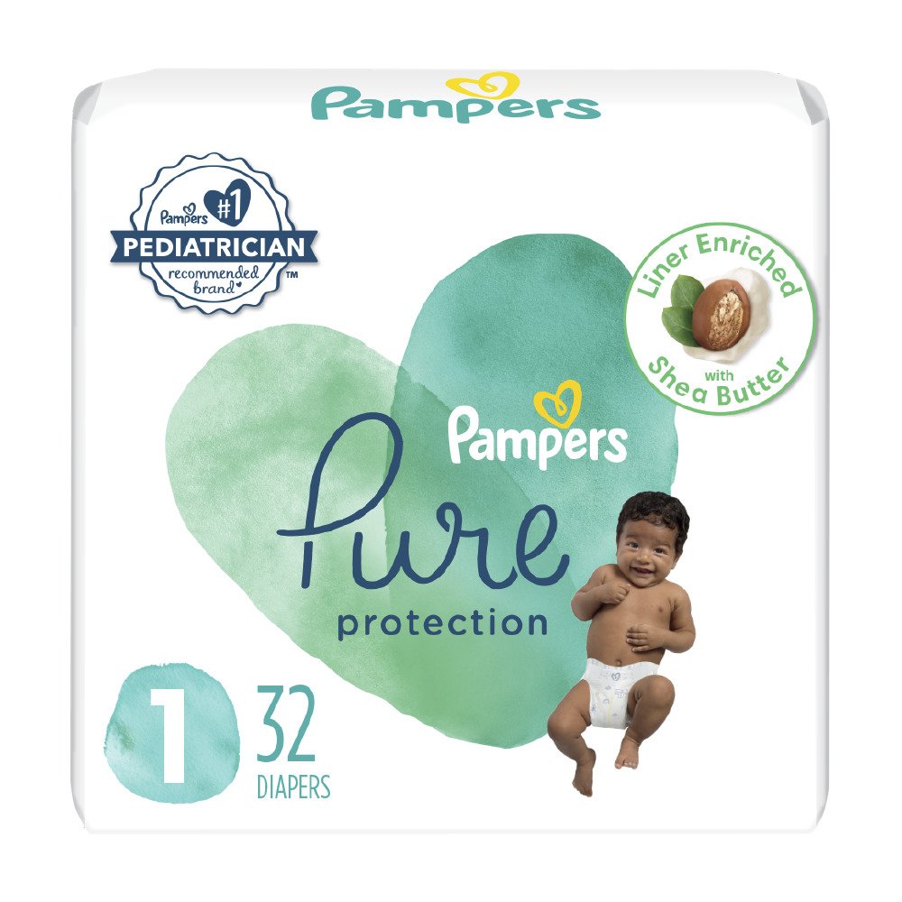 Pampers Pure Protection Jumbo Pack Diapers Size 1 - Shop Diapers ...