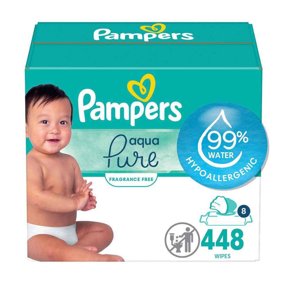 Pampers Aqua Pure Baby Wipes Fragrance Free 8 Pk Shop Baby Wipes at HEB
