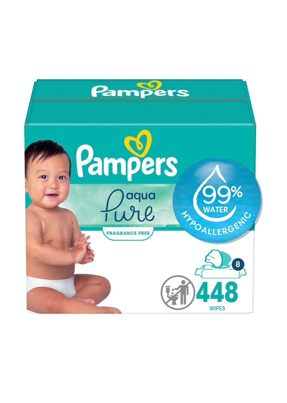 Pampers Aqua Pure Baby Wipes - Fragrance Free 8 pk - Shop Baby wipes at