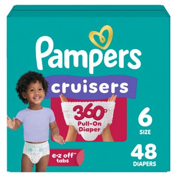 Pampers Cruisers 360 Degrees Pull On Diaper - Size 6, 48 ct
