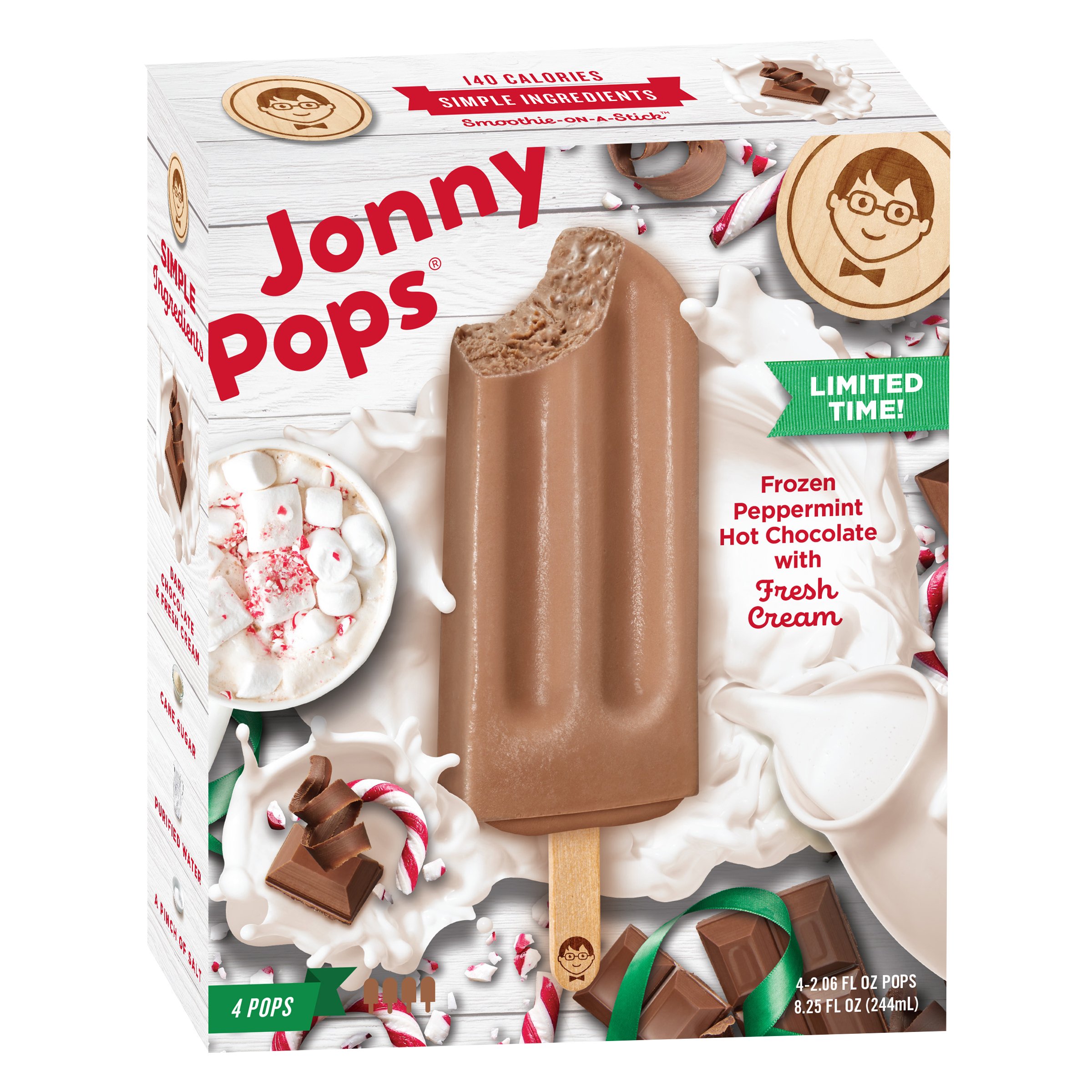 Jonny Pops Peppermint Hot Chocolate Ice Cream Pops Shop Ice Cream