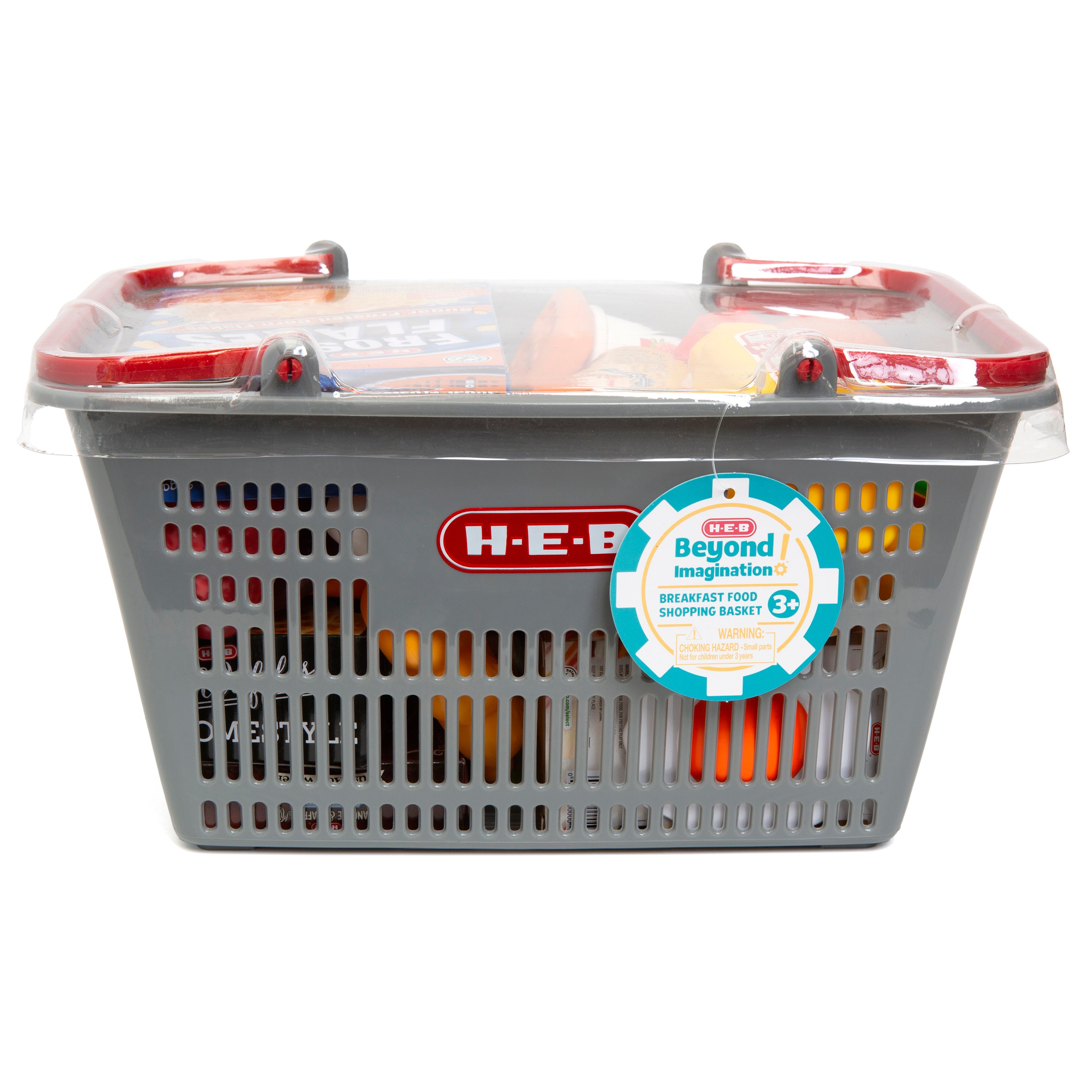 HEB Kids Breakfast Play Food Basket Gray Shop Toys at HEB