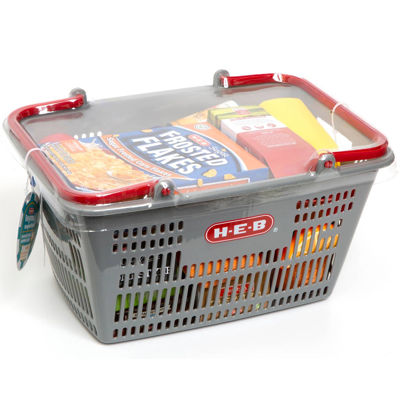 H-E-B Beyond Imagination! Breakfast Play Food Shopping Basket - Gray; image 3 of 3