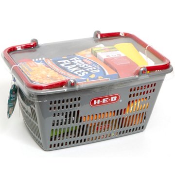 H-E-B Beyond Imagination! Breakfast Play Food Shopping Basket - Gray, 32 pc