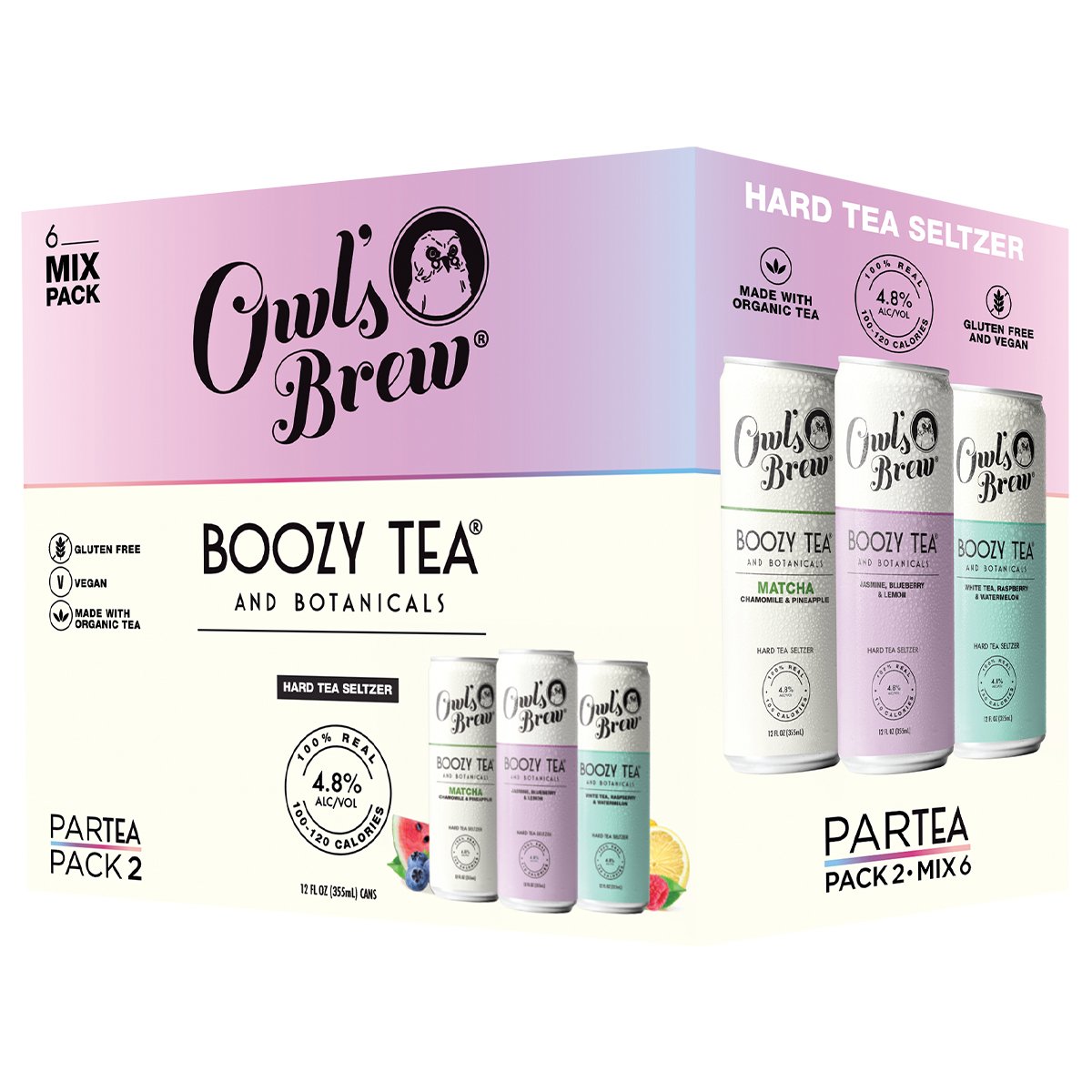 Owl's Brew Boozy Tea Hard Seltzer Mix Pack 12 oz Cans Shop Beer