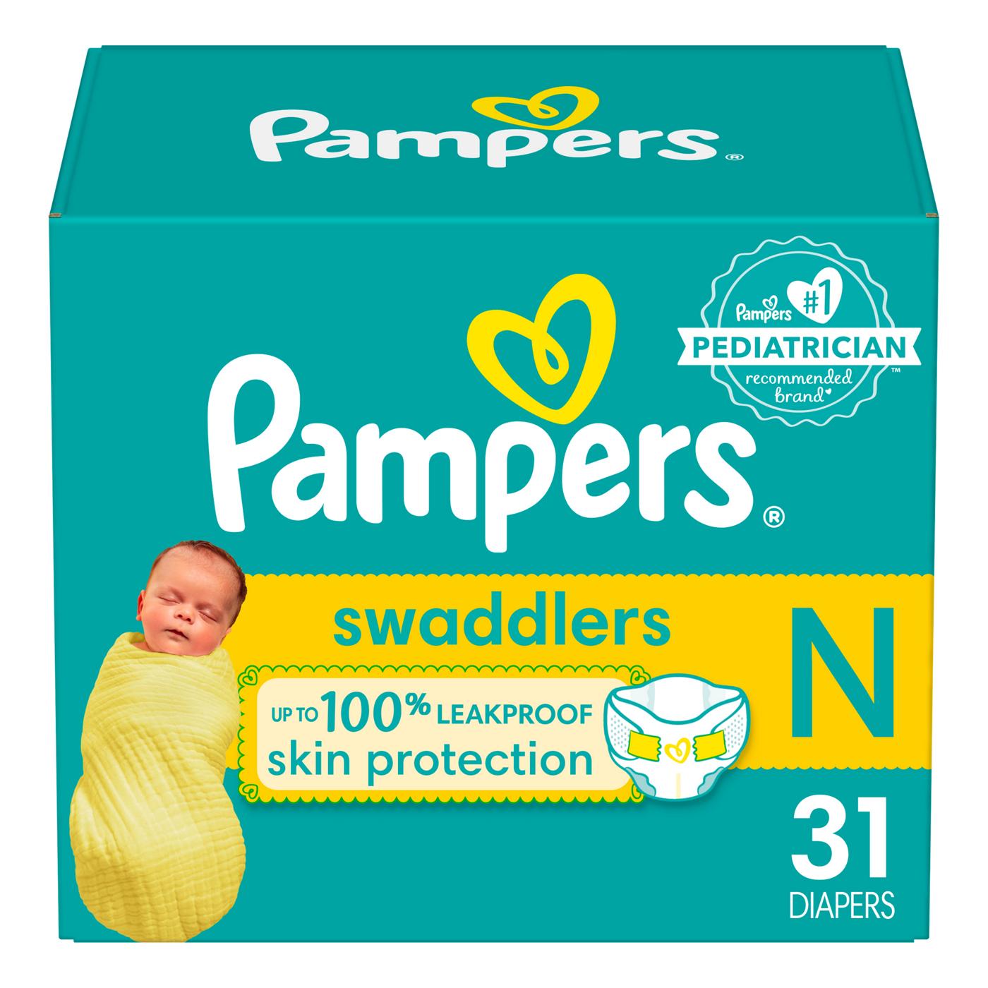 Pampers Swaddlers Baby Diapers - Newborn; image 1 of 6