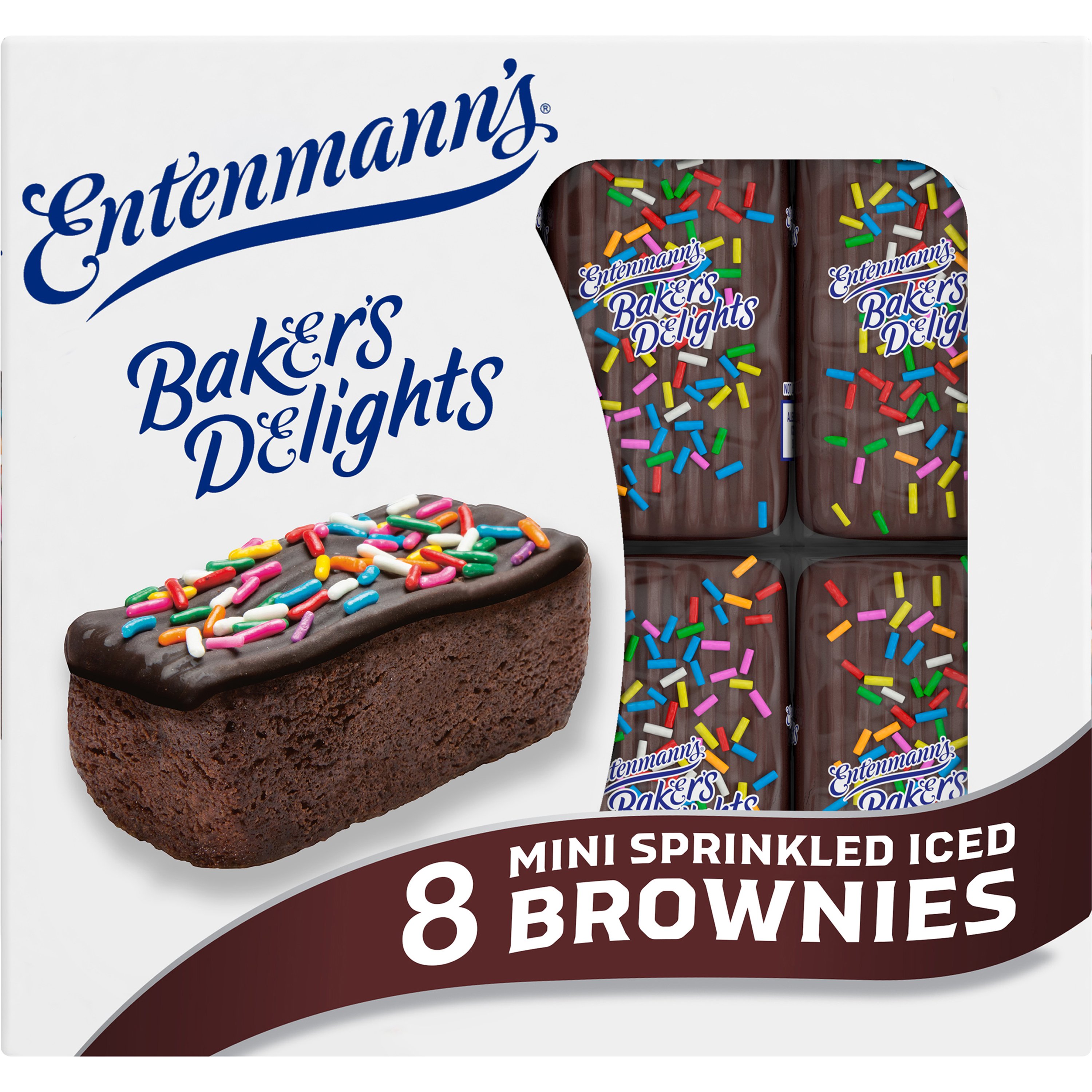 Entenmann's Baker's Delight Mini Sprinkle Iced Brownies - Shop Snack ...