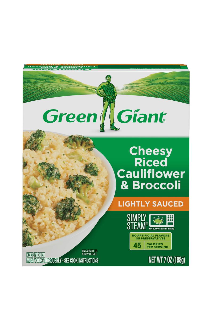 Green Giant Simply Steam Cheesy Riced Cauliflower & Broccoli; image 1 of 3