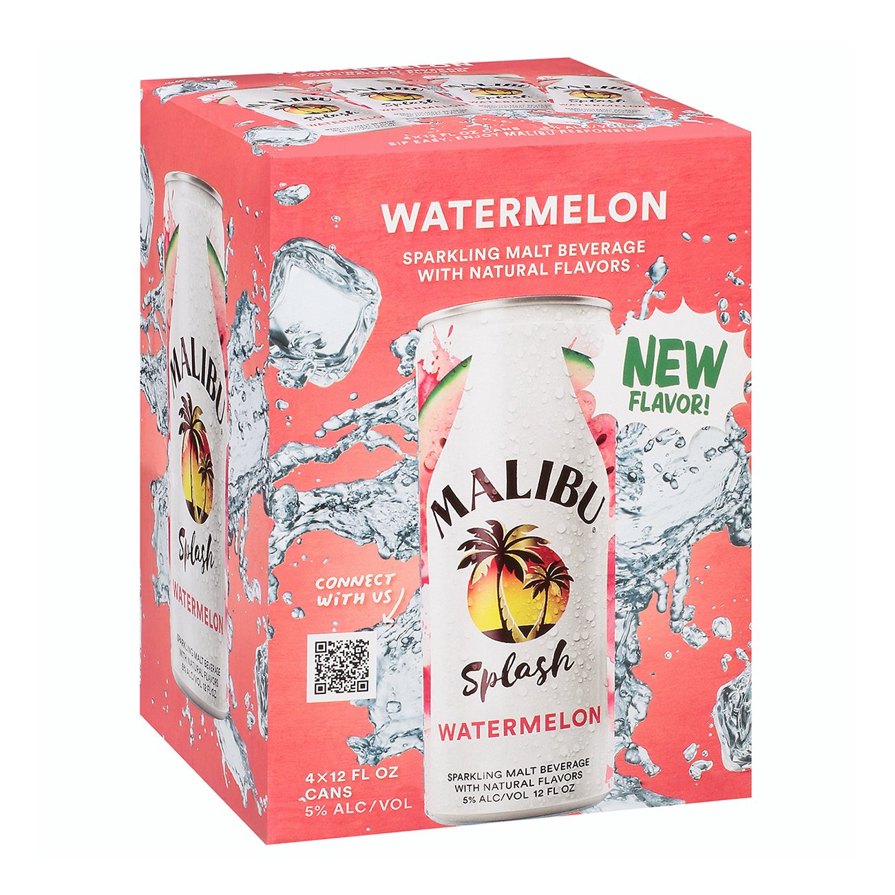 Malibu Splash Watermelon 12 oz Cans Shop Malt Beverages & Coolers at
