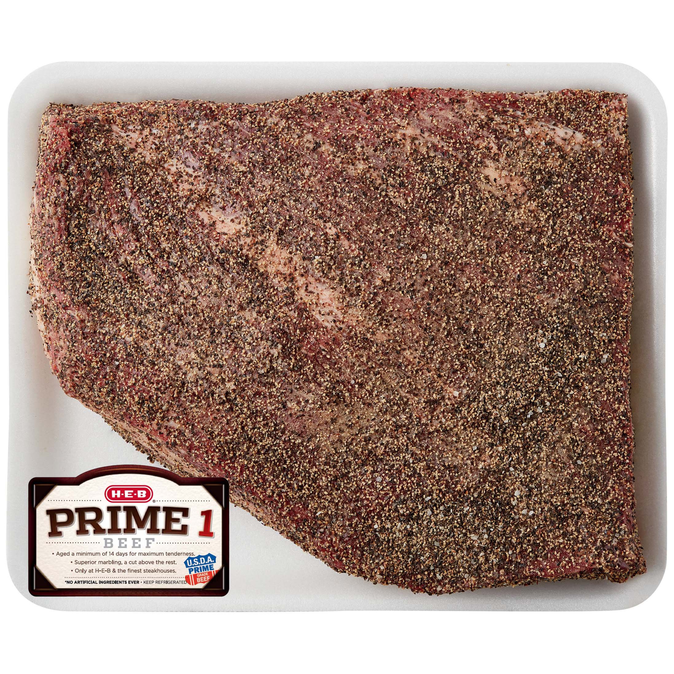 H-E-B Prime Beef Brisket Whole Market Trim Salt & Pepper - Shop Beef At ...