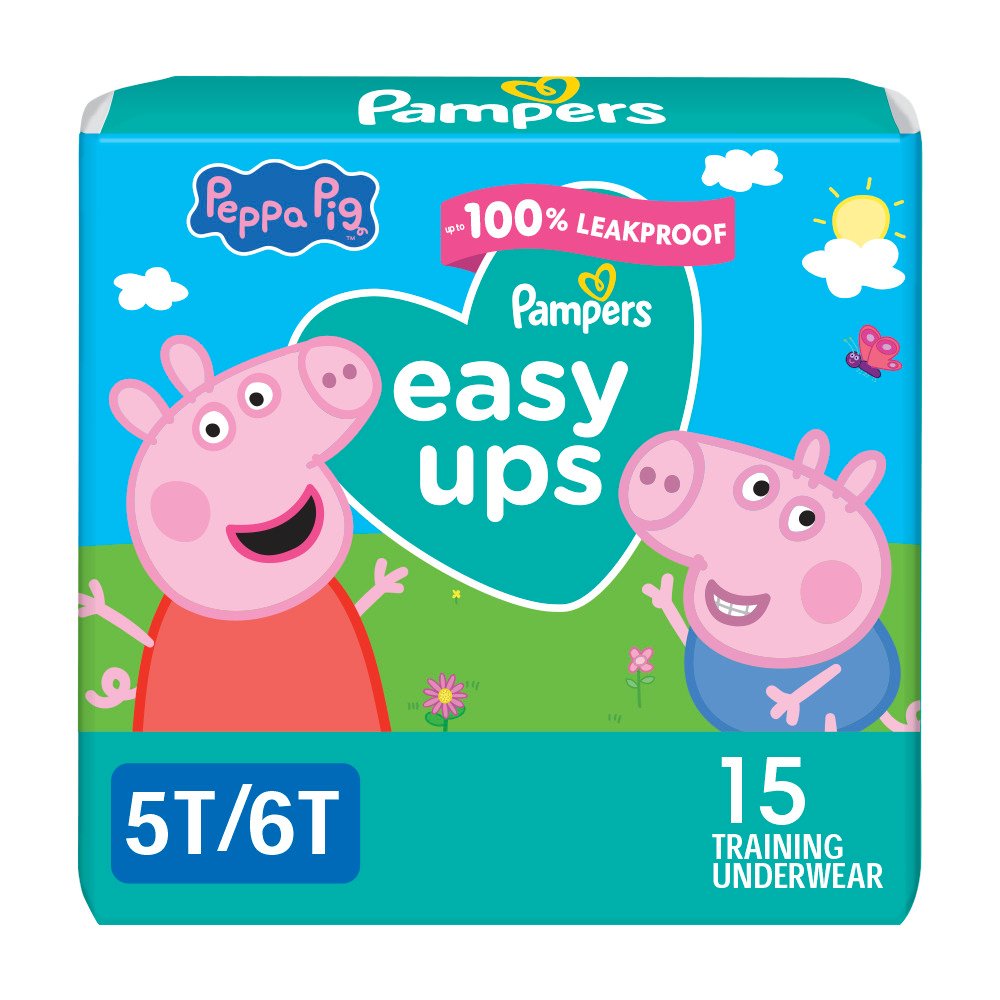 Pampers Easy Ups Girls Training Underwear Jumbo Pack Size 5T-6T - Shop