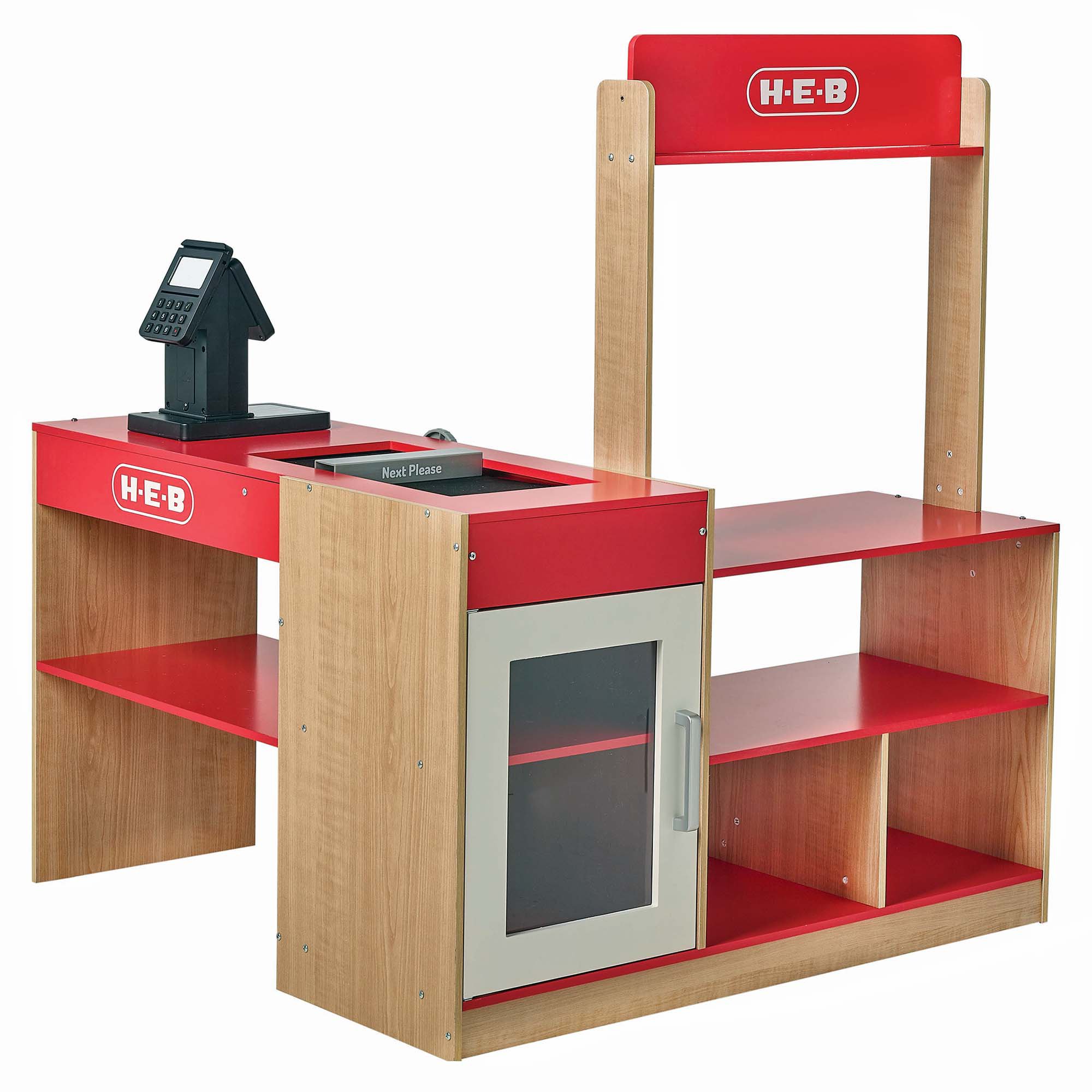 H E B Beyond Imagination Wood Grocery Checkout Stand