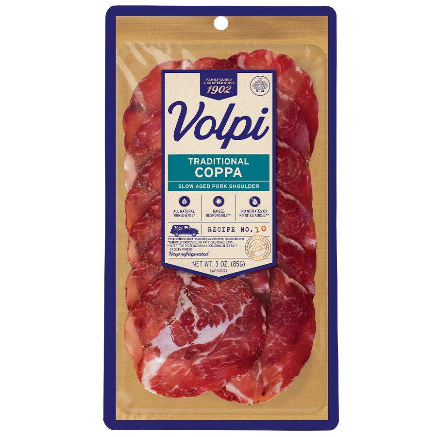 Volpi Sliced Traditional Coppa, 3 oz