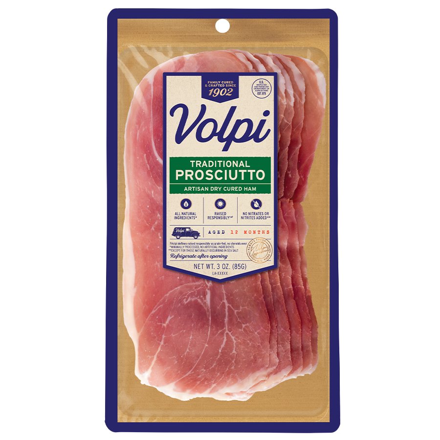 Volpi Sliced Traditional Prosciutto, 3 oz