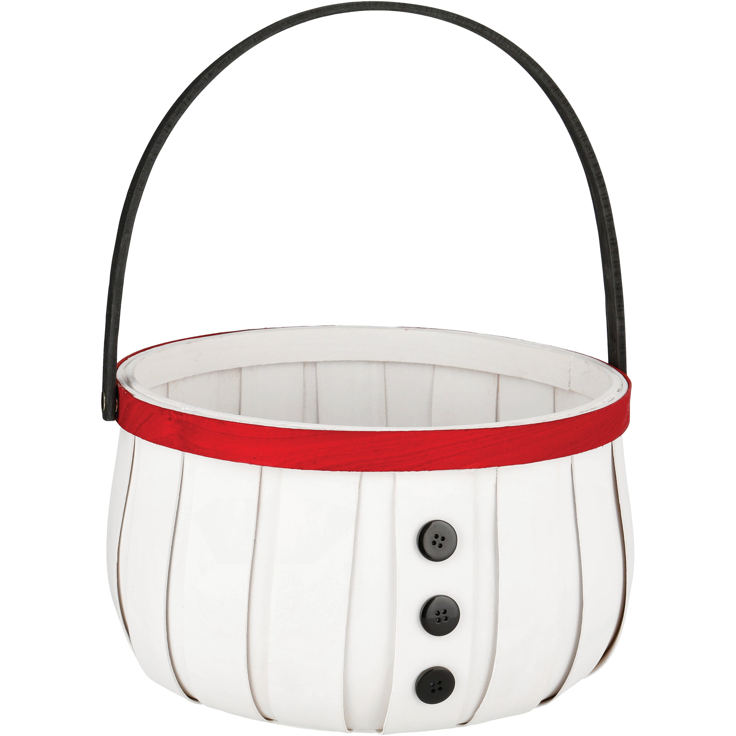 Destination Holiday Decorative Snowman Bushel Basket Shop Storage