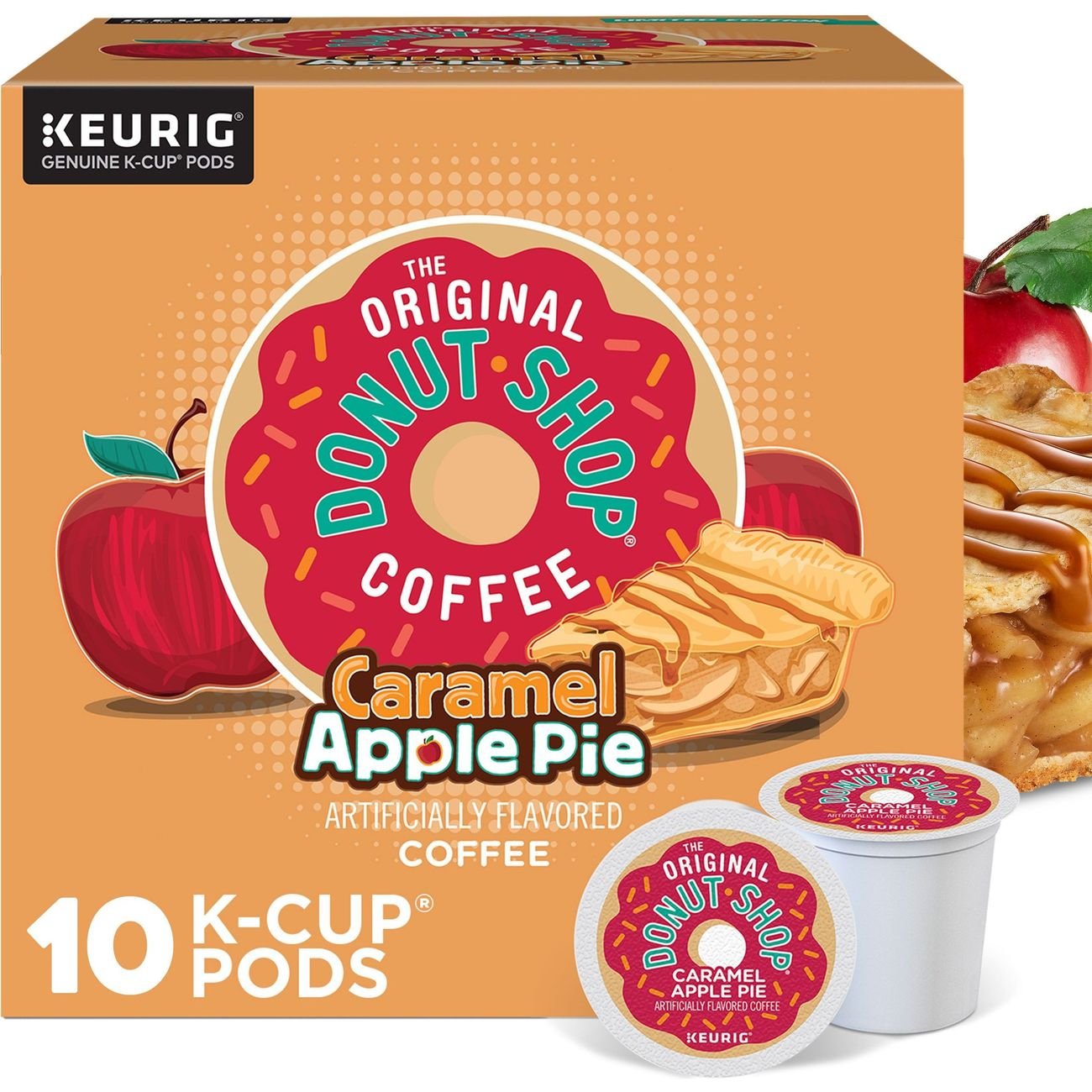 Donut Shop Caramel Apple Pie Coffee Single Serve KCup Pods Shop Coffee at HEB