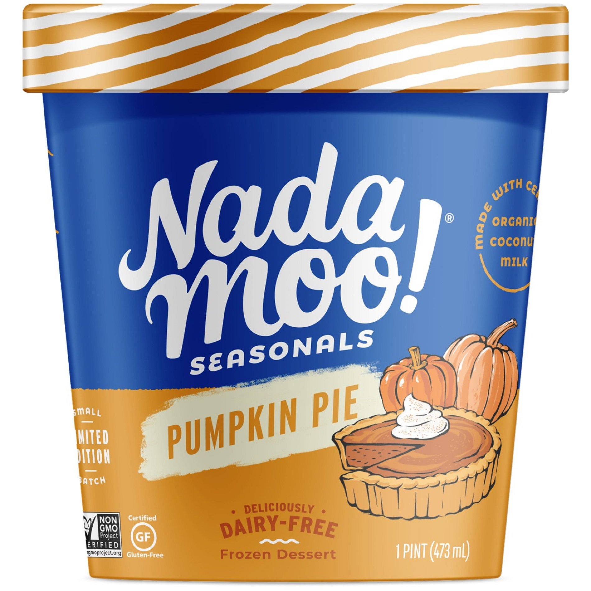 NadaMoo! Seasonals Pumpkin Pie DairyFree Frozen Vegan Dessert Shop
