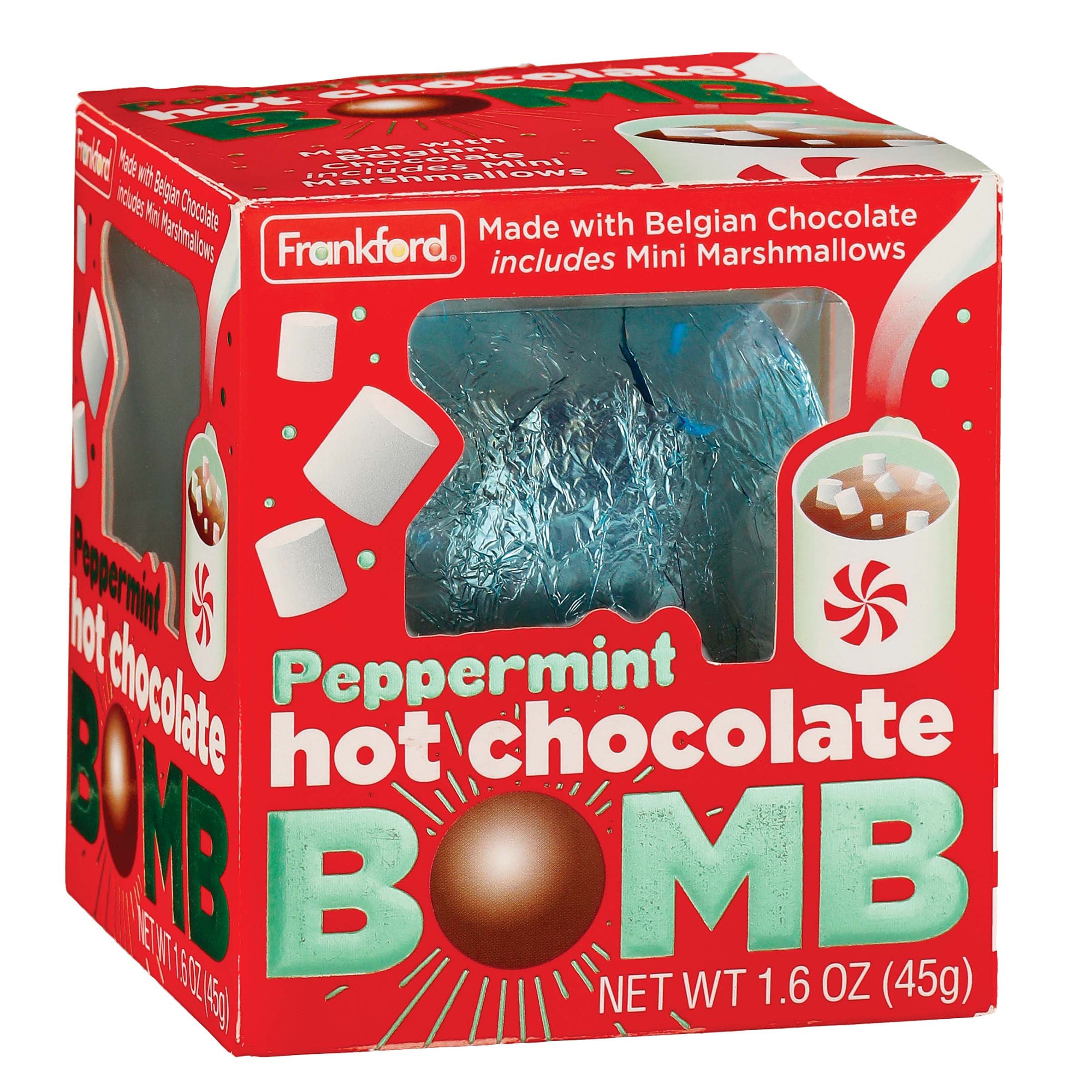 Frankford Peppermint Hot Chocolate Melting Bomb With Mini Marshmallows ...