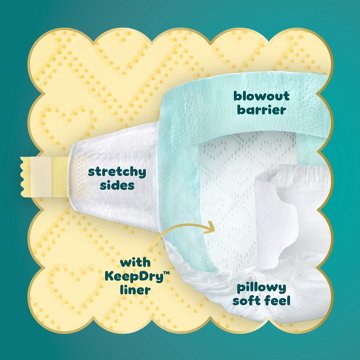 Pampers Swaddlers Baby Diapers - Size 1, 96 ct