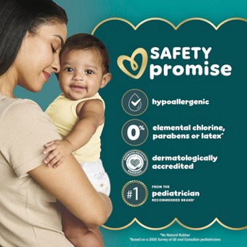 Pampers Swaddlers Diapers, Size 1 (8-14 lbs), Absorbent, Keeps Baby Dry & Comfortable, Skin Safe Disposable Baby Diaper, 96 ct