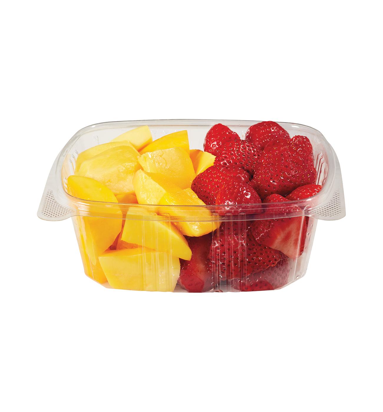 H-e-b Fresh Cut Mango & Strawberries - Large - Shop Mixed Fruit At H-e-b