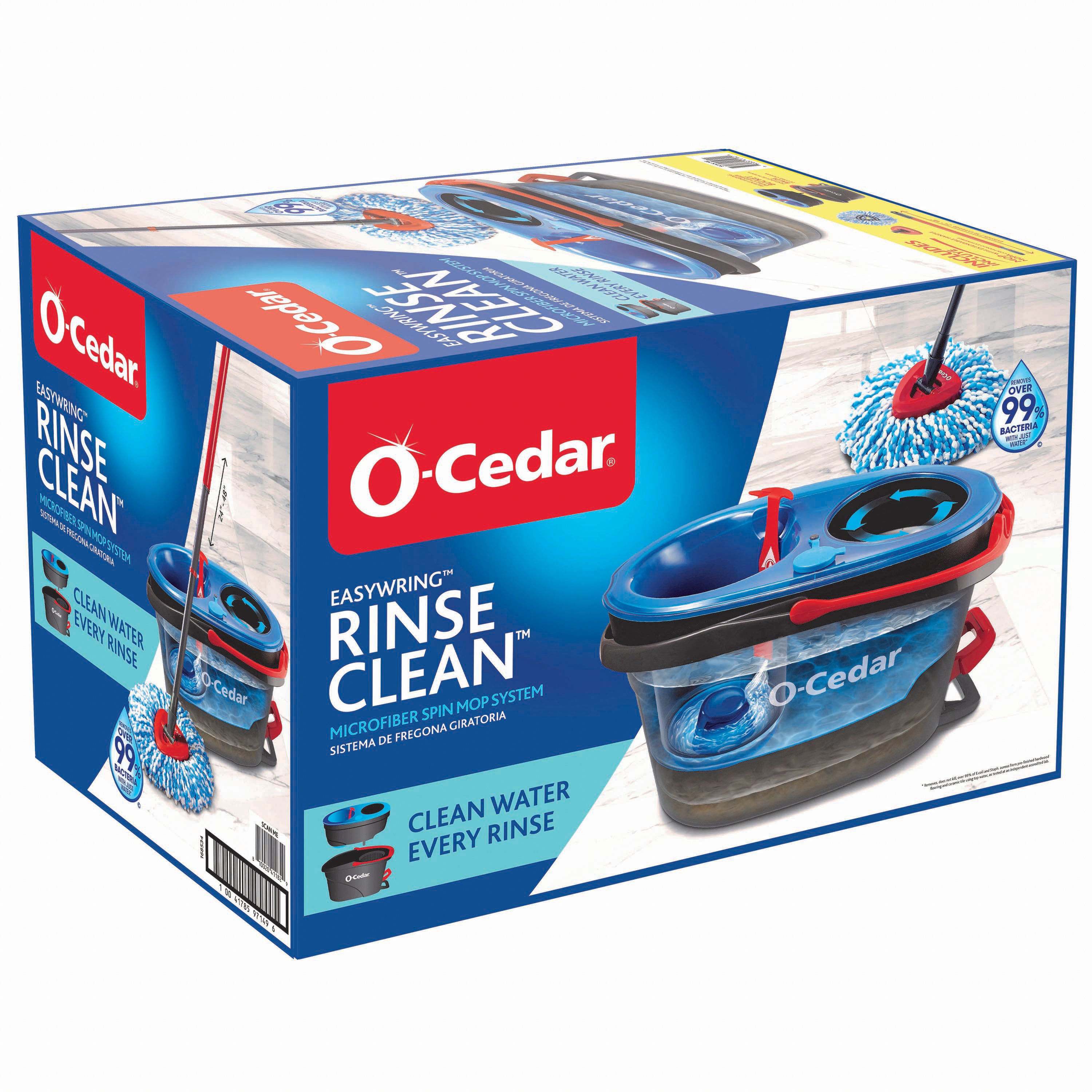 O-Cedar Microfiber EasyWring Spin Mop & Bucket System - Shop Mops