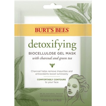 Burt's Bees Detoxifying Biocellulose Gel Mask - Charcoal & Green Tea, 1 ct