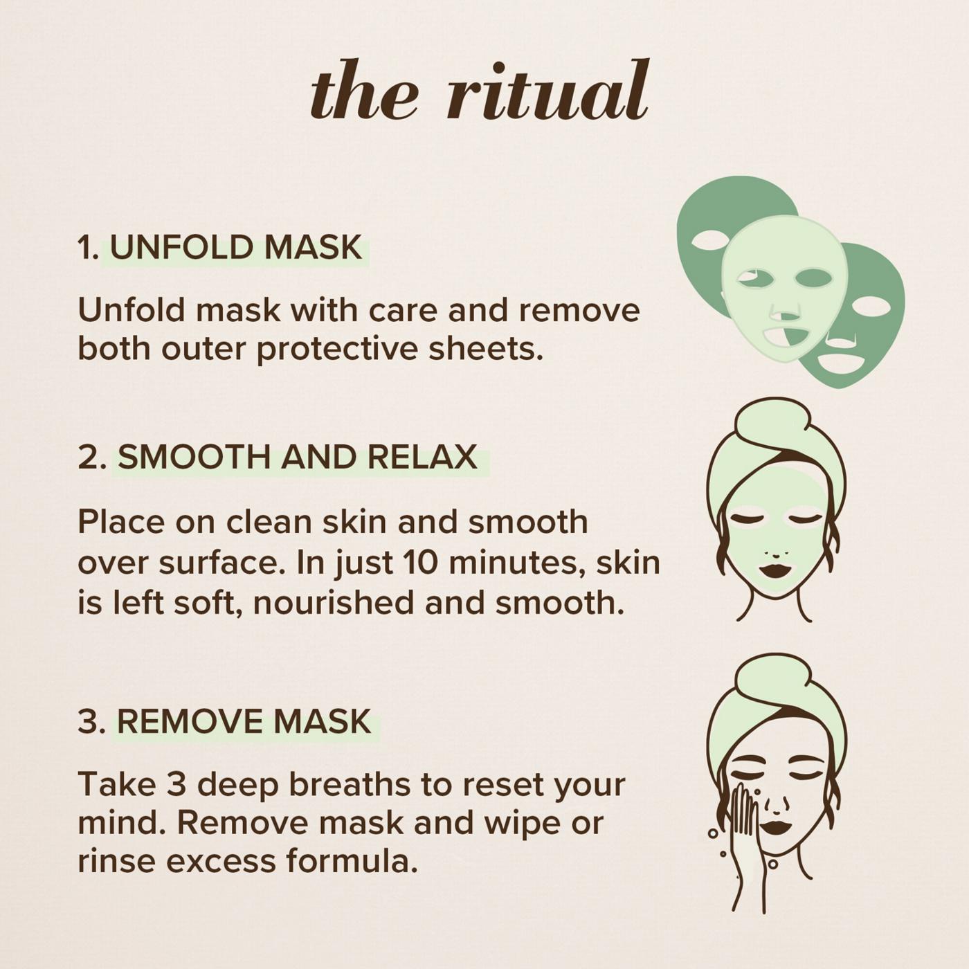 Burt's Bees Detoxifying Biocellulose Gel Mask - Charcoal & Green Tea; image 4 of 5