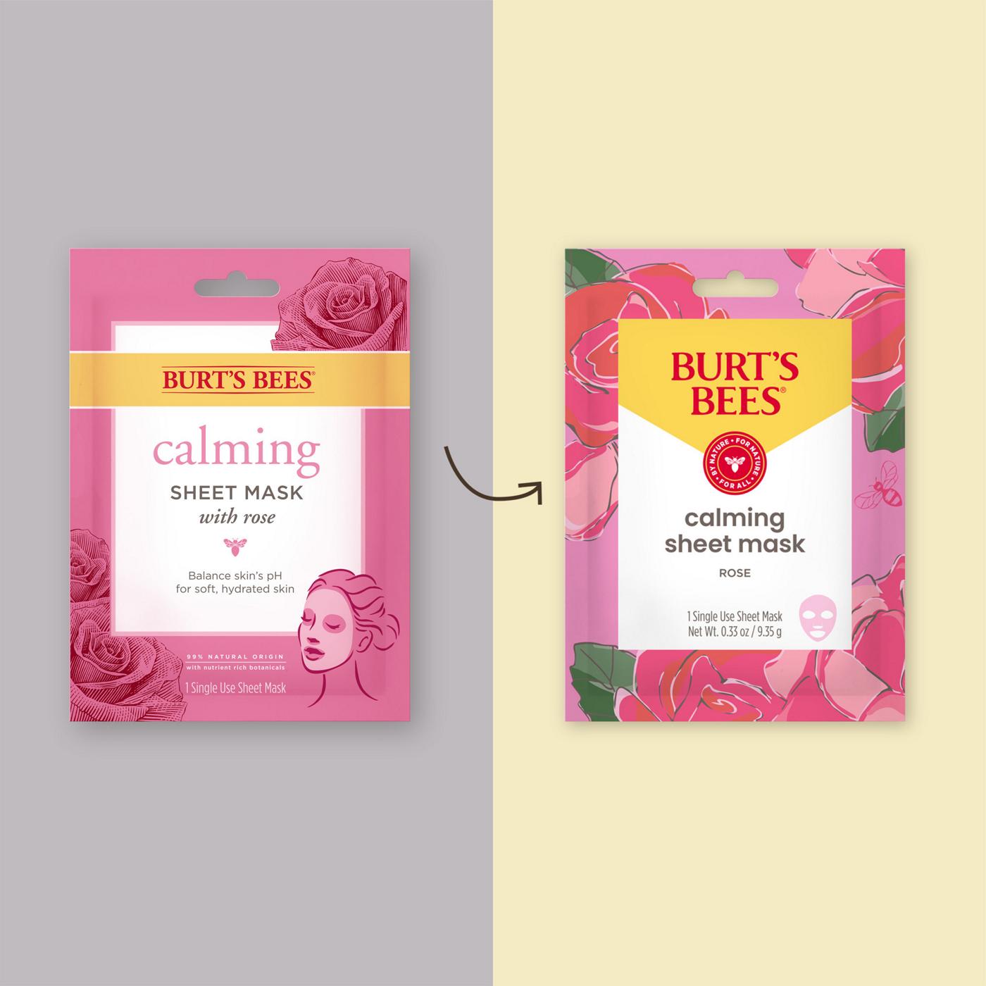 Burt's Bees Calming Sheet Mask with Rose; image 2 of 7